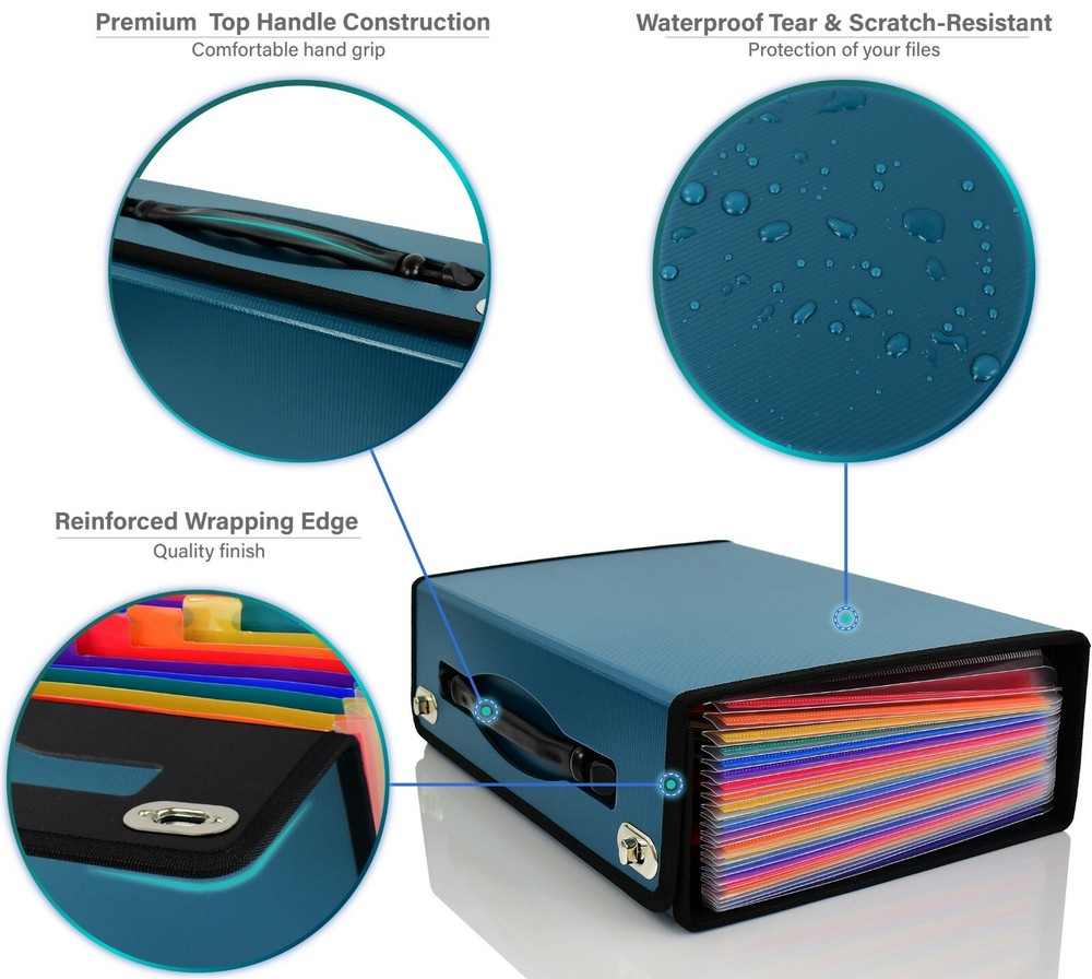 Accordian file folder organizer Expanding File folder Document holder file box