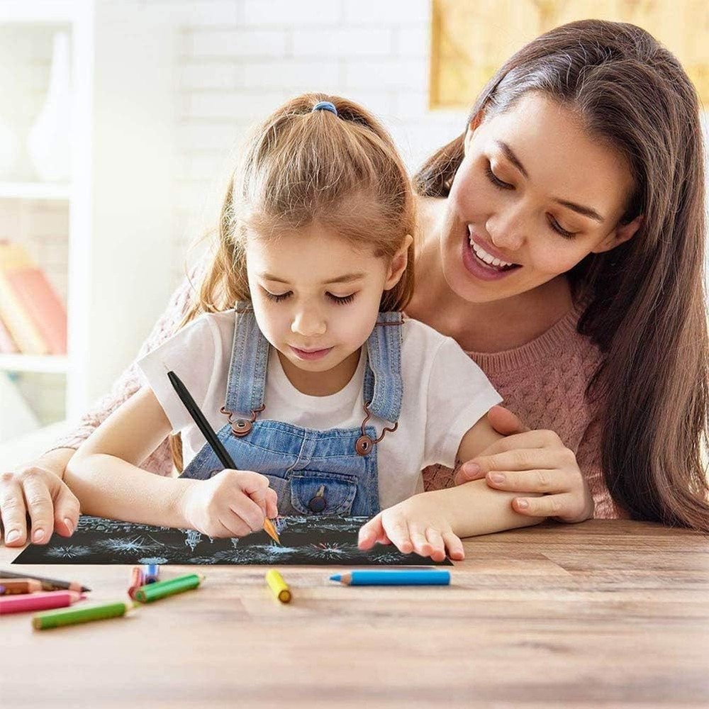 Scratch Art Tools, 9 Pcs Scratching Drawing Tools Set: Artist Glove, Tools...