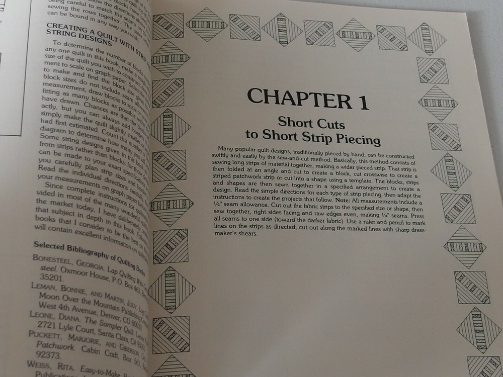 QUILTING WITH STRIPS & STRINGS-HELEN W. ROSE, PATCHWORK, Dover Needlework Series