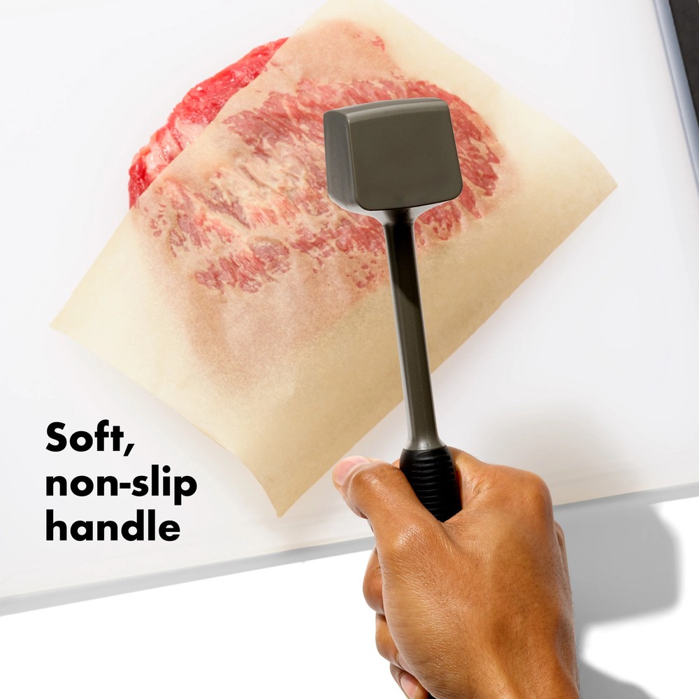 OXO Softworks 9.6" Steel Meat Tenderizer, Gray