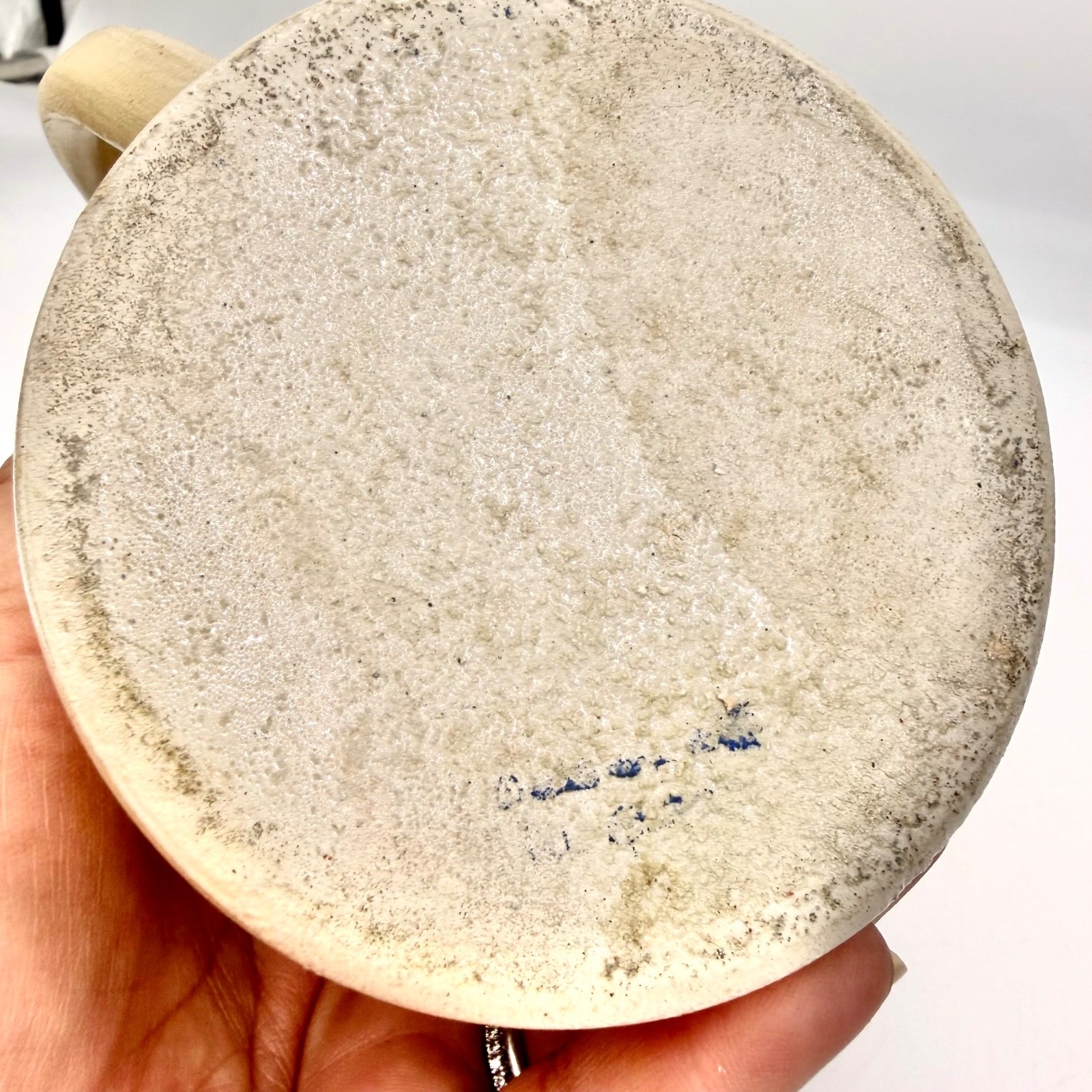 Würzburger Hofbräu Arnold's Hofbrau Beer Stein Mug Stoneware Beige Blue 0.5L