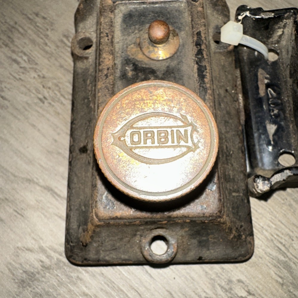 Antique Corbin Deadbolt Latch Surface Mount Working