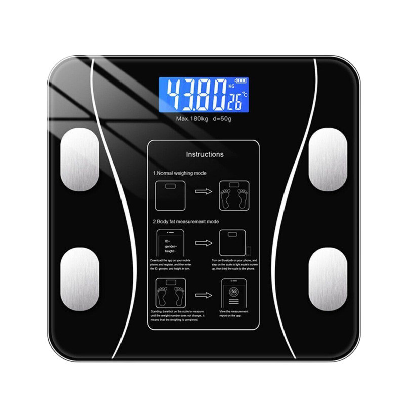 Digital Body Weight Scale with Backlit Display High Precision Bluetooth FatScale
