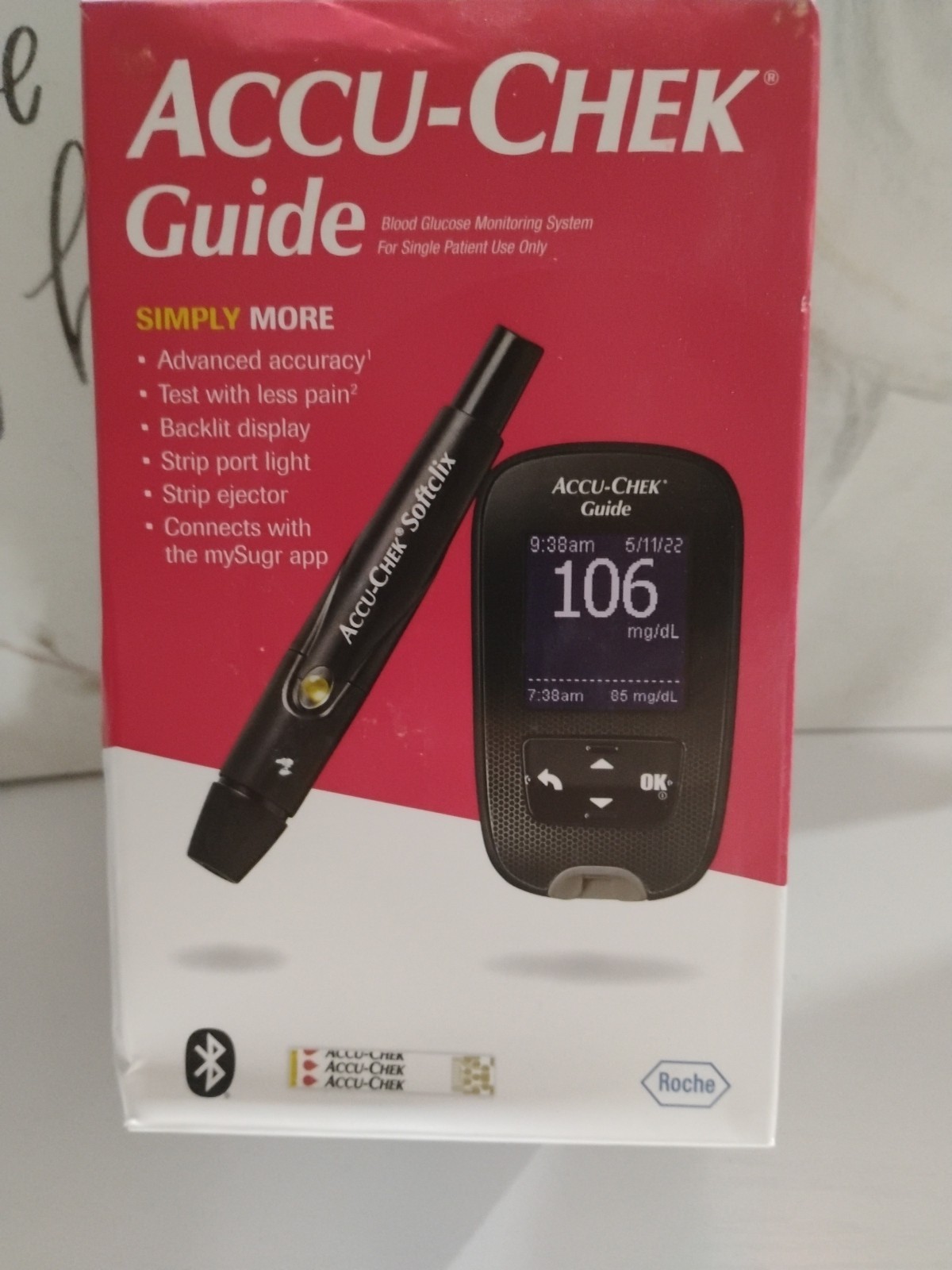 Accu-Chek Guide Blood Glucose Monitoring System Exp 08/04/26