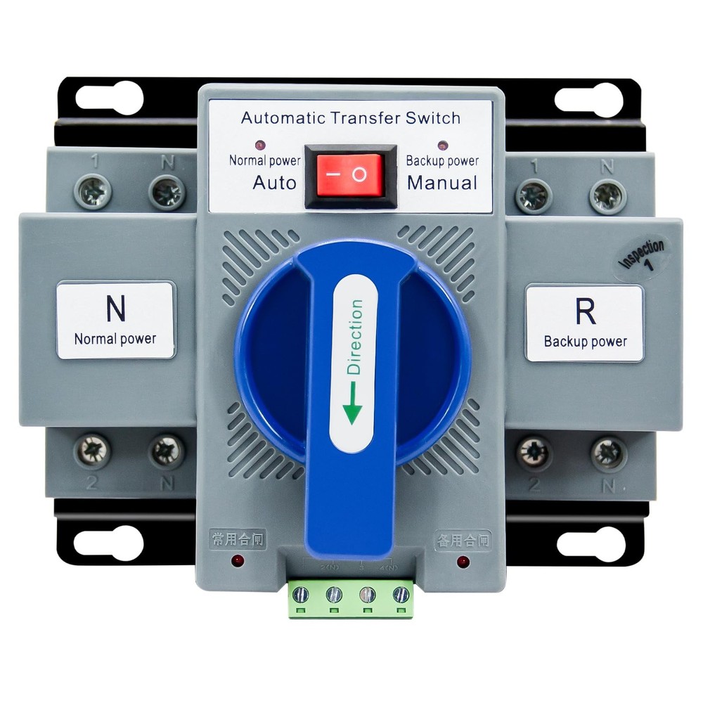 110V Dual Power Automatic Transfer Switch 2P 63A Generator Changeover Switch ...