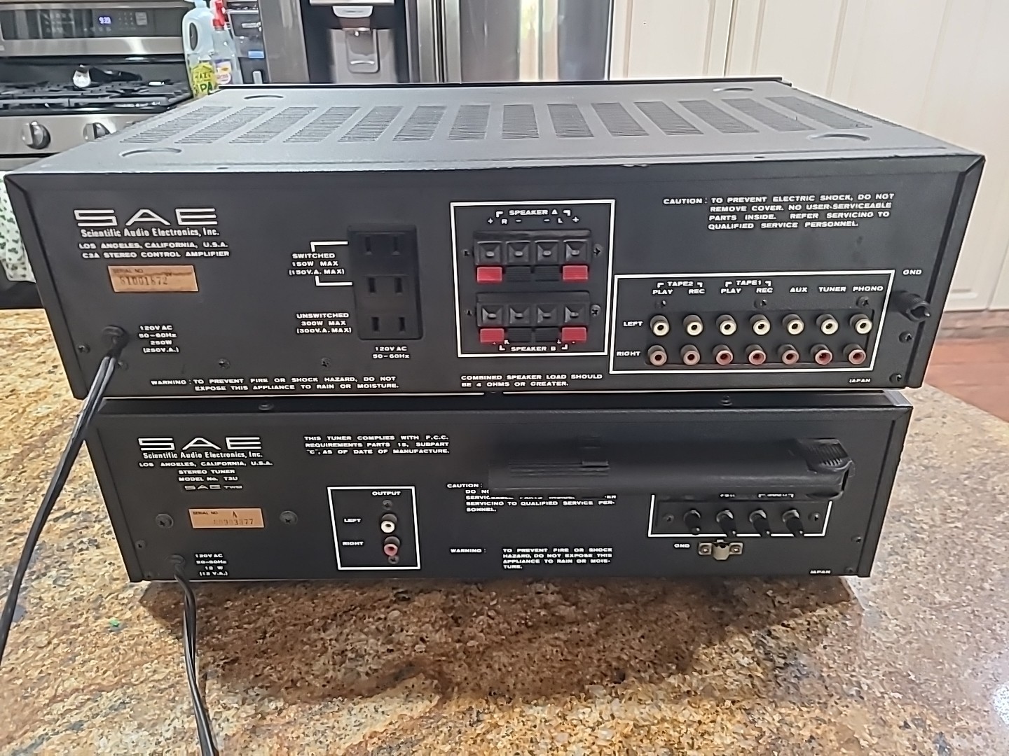 SAE II TWO C3A & T3U VINTAGE INTEGRATED STEREO AMPLIFIER - Receiver + TESTED...