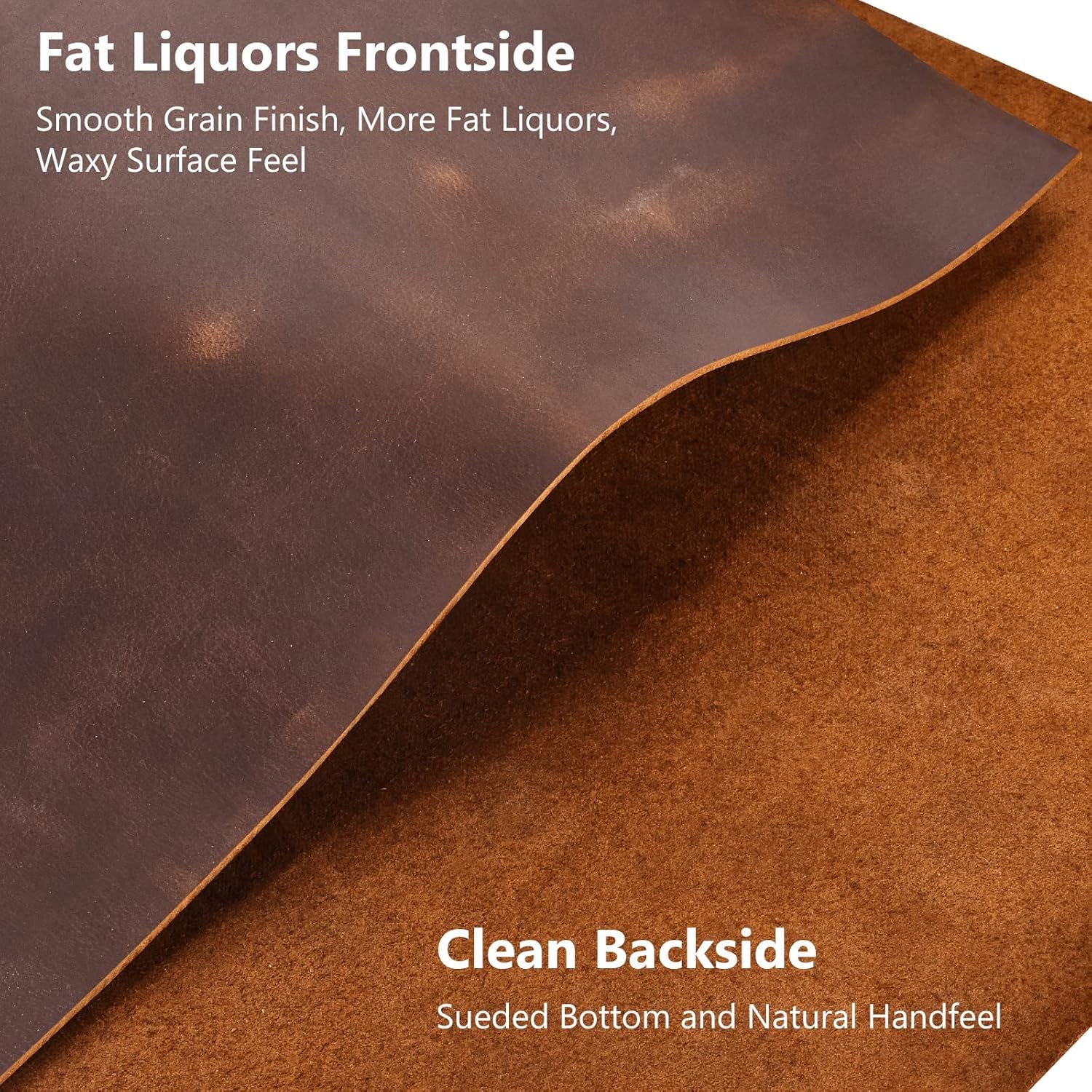 Genuine Leather Sheet 8x12" Full Grain Crazy Horse Cowhide 1.8-2mm Brown Craft