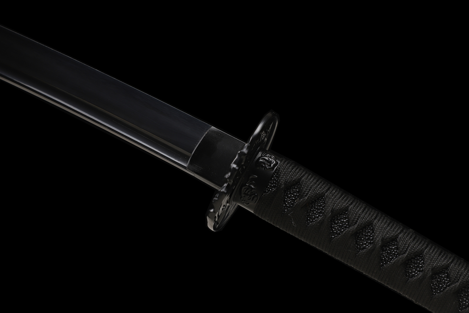 9260 Spring Steel Katana Japanese Samurai Sword All Black Full Tang Razor Sharp