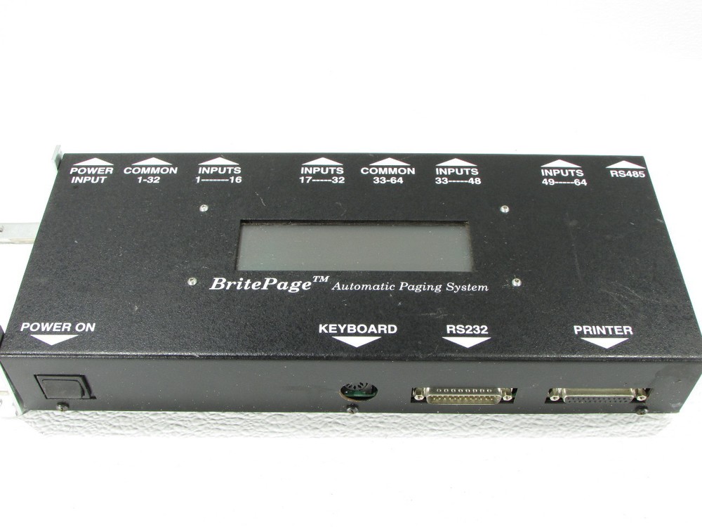 BRITEPAGE AUTOMATIC PAGING SYSTEM