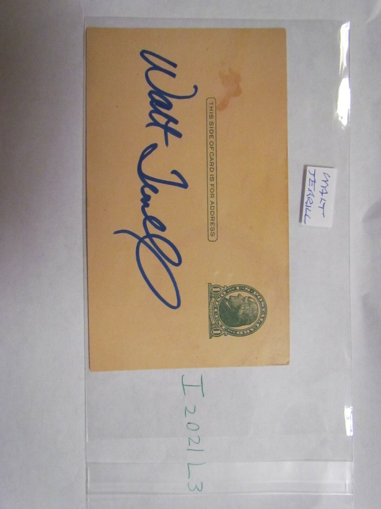 Walt Terrell Signed Postcard
