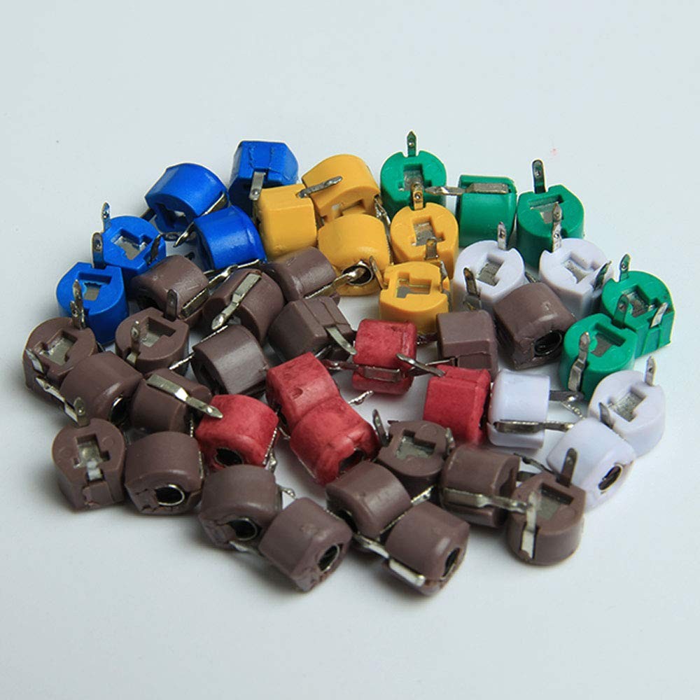 45 pcs 9 Values Trimmer Capacitor Kit Assorted Adjustable Variable Capacitors