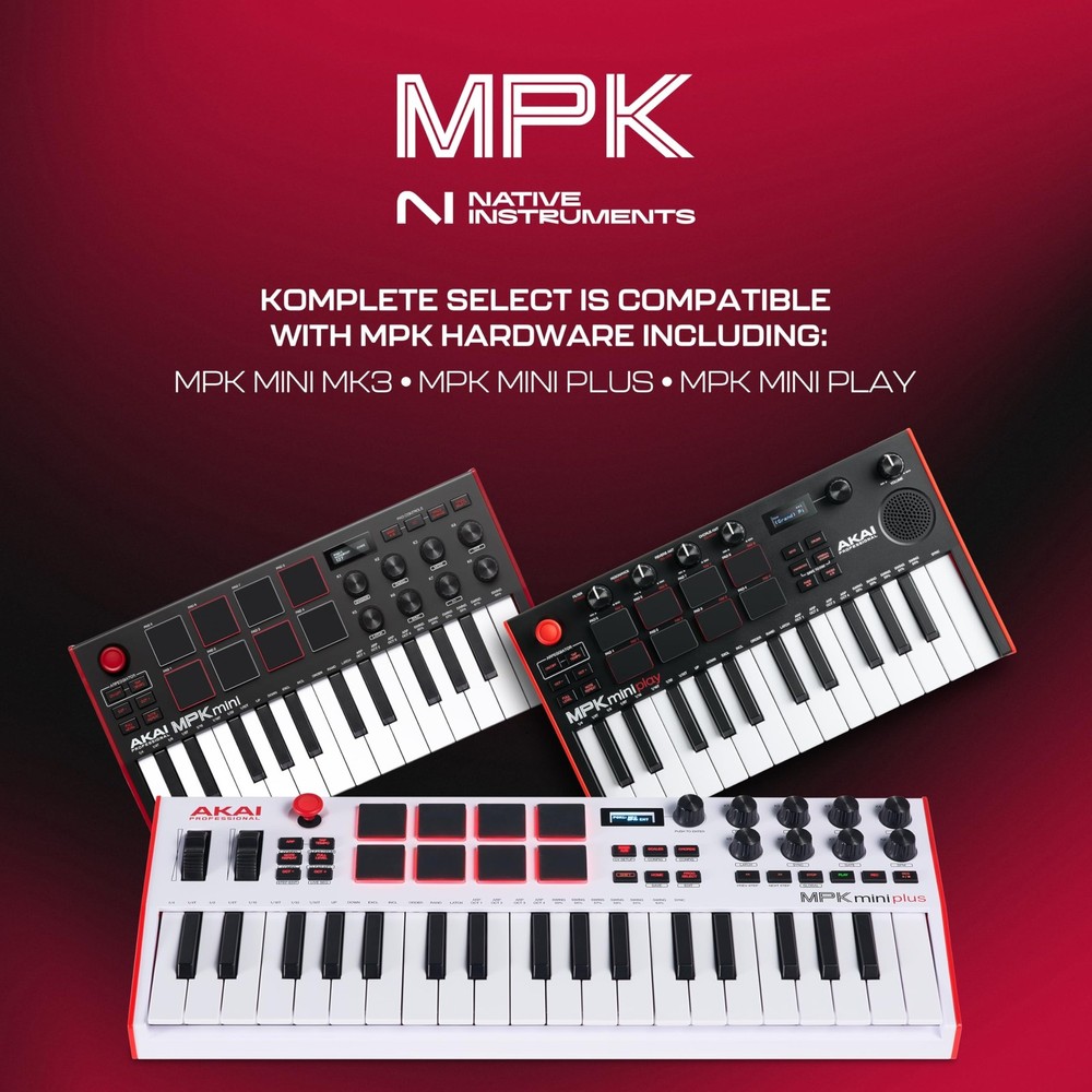 MPK Mini Plus - USB MIDI Keyboard Controller with 37 Mini Keys, 8 MPC Pads,