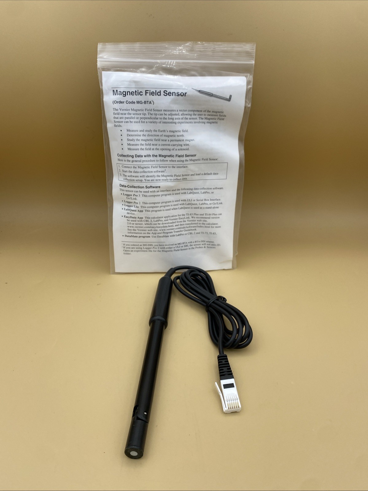 Vernier Magnetic Field Sensor MG-BTA Educational School Classroom Lab NEW