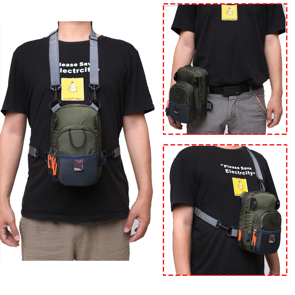 Fly Fishing Chest Bag Lightweight Waist Pack Tackle Tool Backpack Bag Black