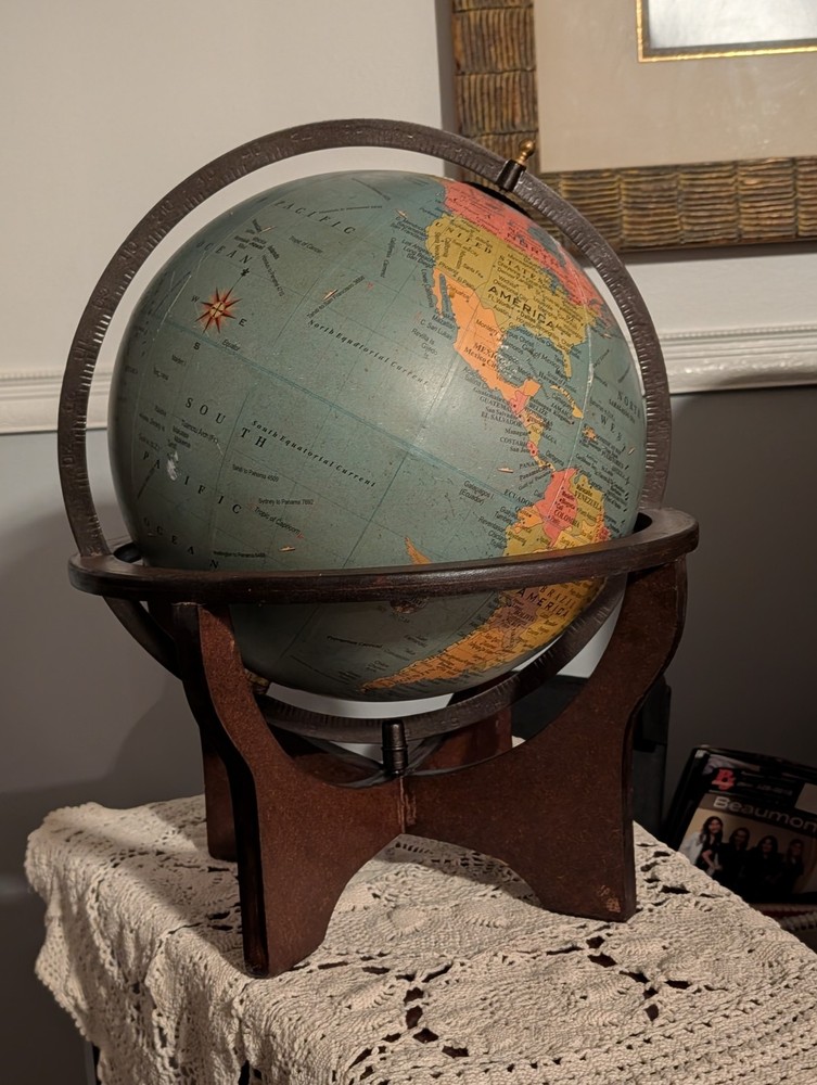 Vintage Old World 30cm Globe Tabletop Desk