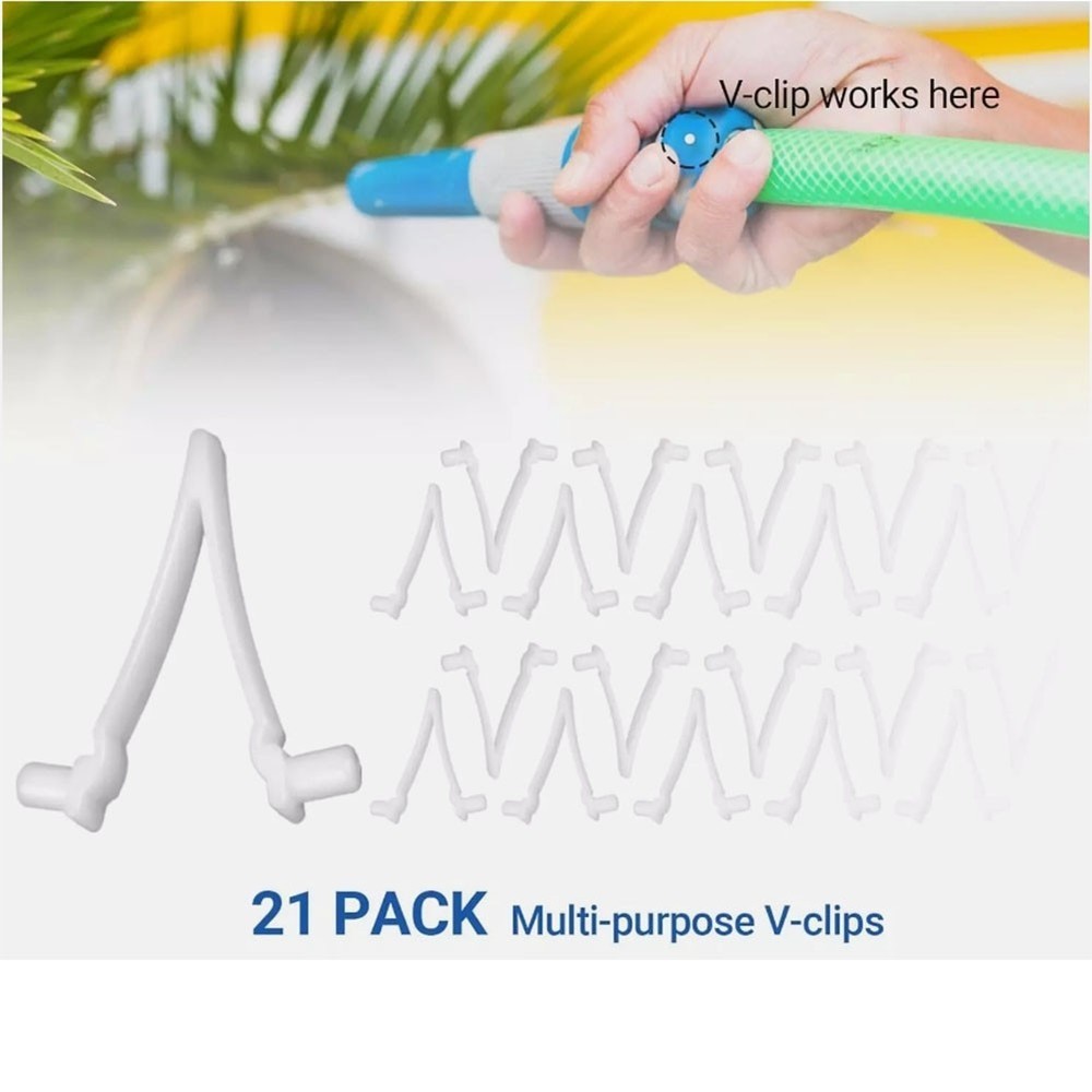 Replacement Pool V Clips 21 Pack Securely Connect Pool Brushes to Poles