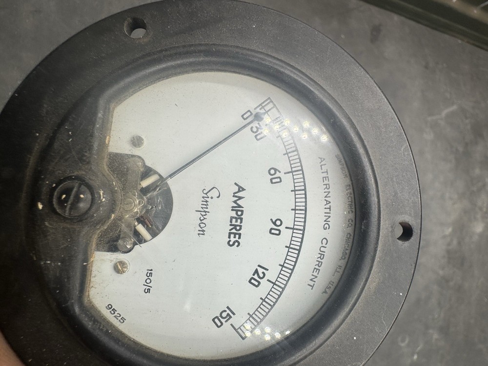 Vintage Simpson 150/5 Amp Meter - Untested