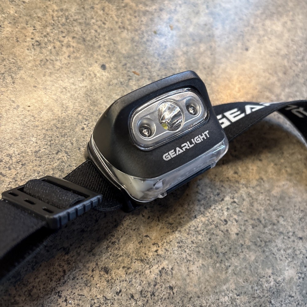 GearLight LED Headlamp Flashlight - Hiking - Camping - Outdoors Red Light Blink