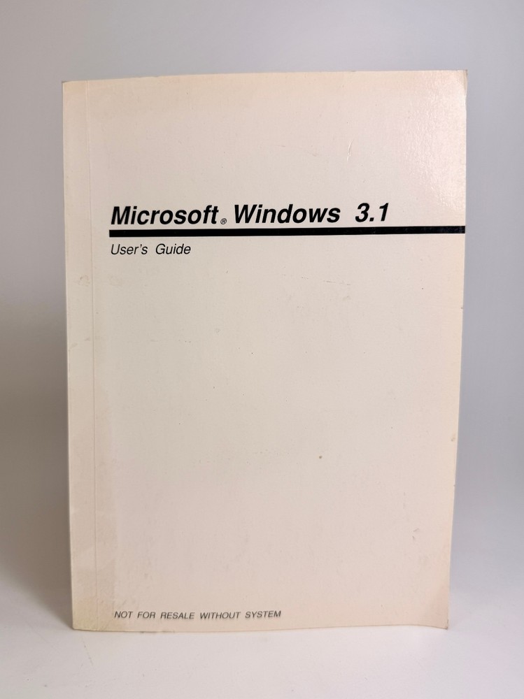 Rare Vintage 1991 Microsoft Windows Version 3.1 User’s Guide