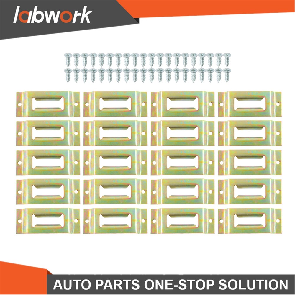 Labwork 20 Pack E-Track Tie Down Slots Portable E Track 1-Slot Plates