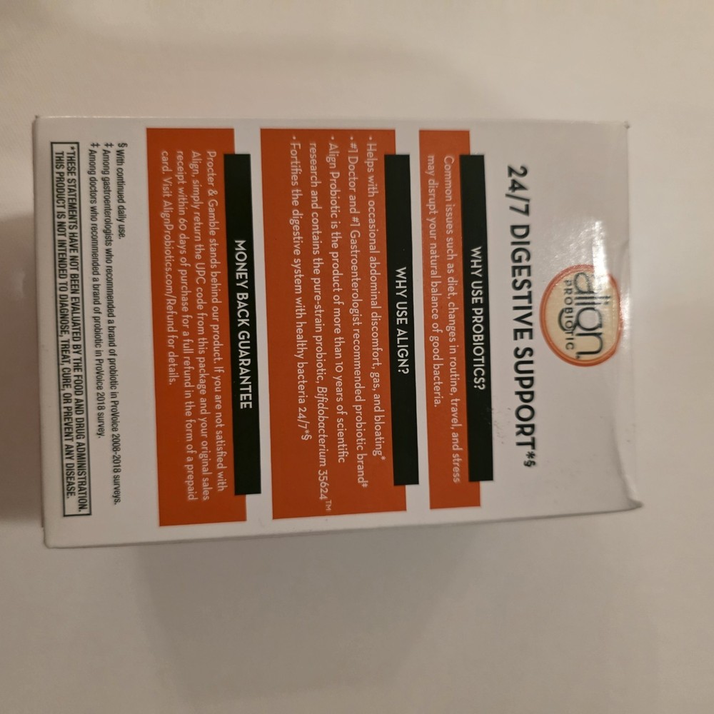Align Probiotic Supplement 24/7 Digestive Support 56Ct Exp 2027+