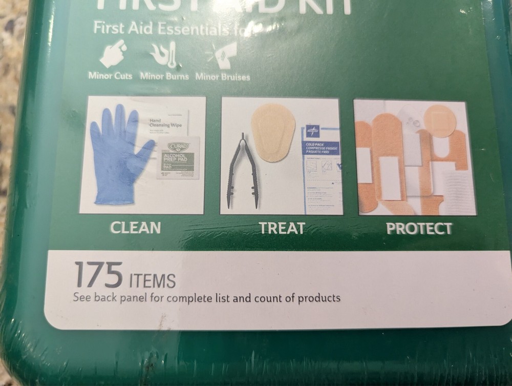 Curad Complete First Aid Kit Clean Treat Protect 175 Items