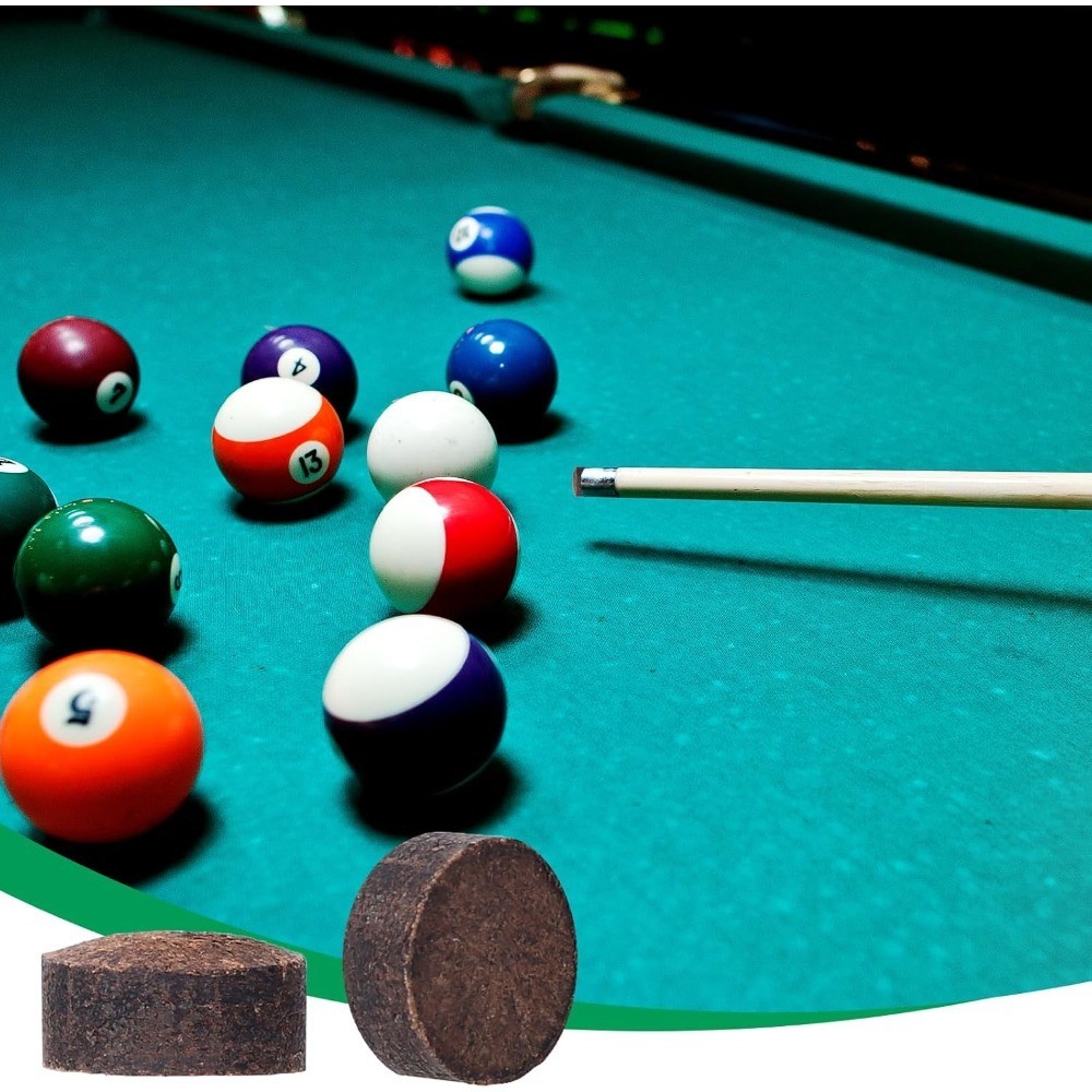 Billiard Pool Cue Tips Pool Stick Replacement Tips with Storage Box for Pool