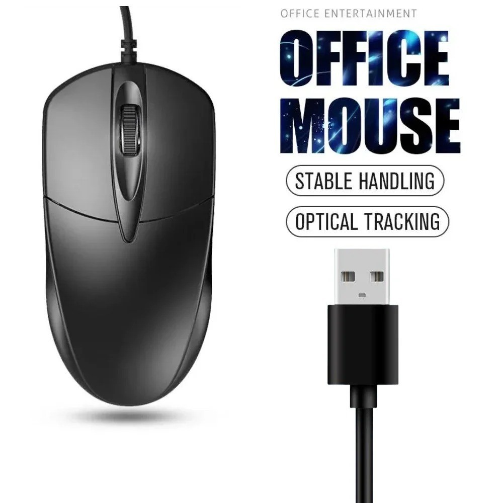 USB 2.0 Optical Wired Scroll Wheel Mouse  PC Laptop Notebook Desktop Black Mice*