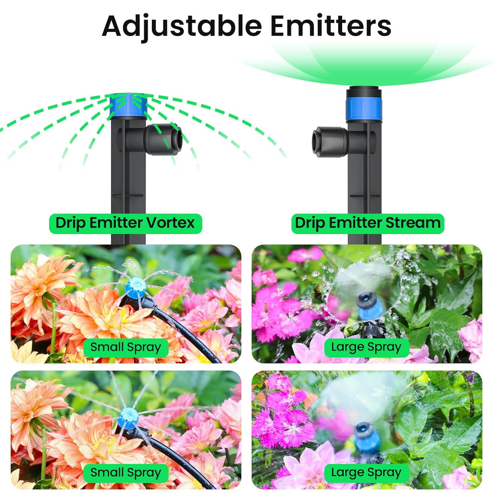 MIXC Drip Irrigation System,Quick Connector Garden Watering System Automatic Spr