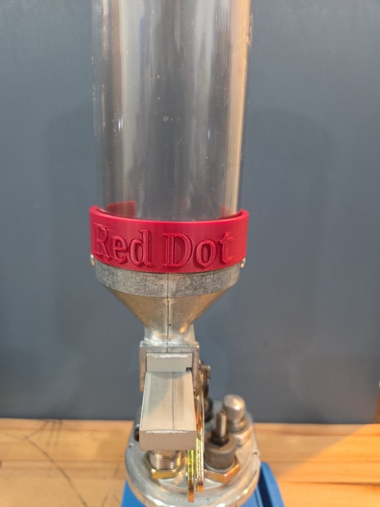 Red Dot Powder Measure Label