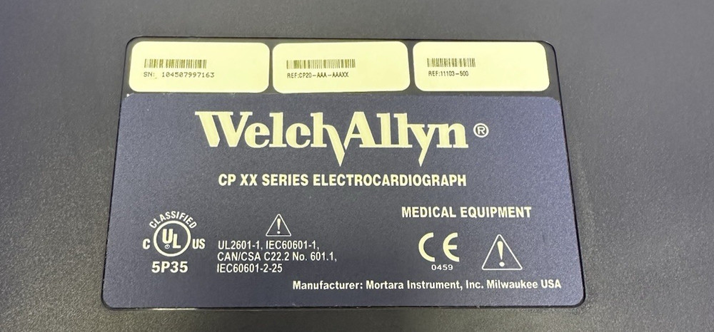 WelchAllyn Cp20 Electrocardiograph - Read Description