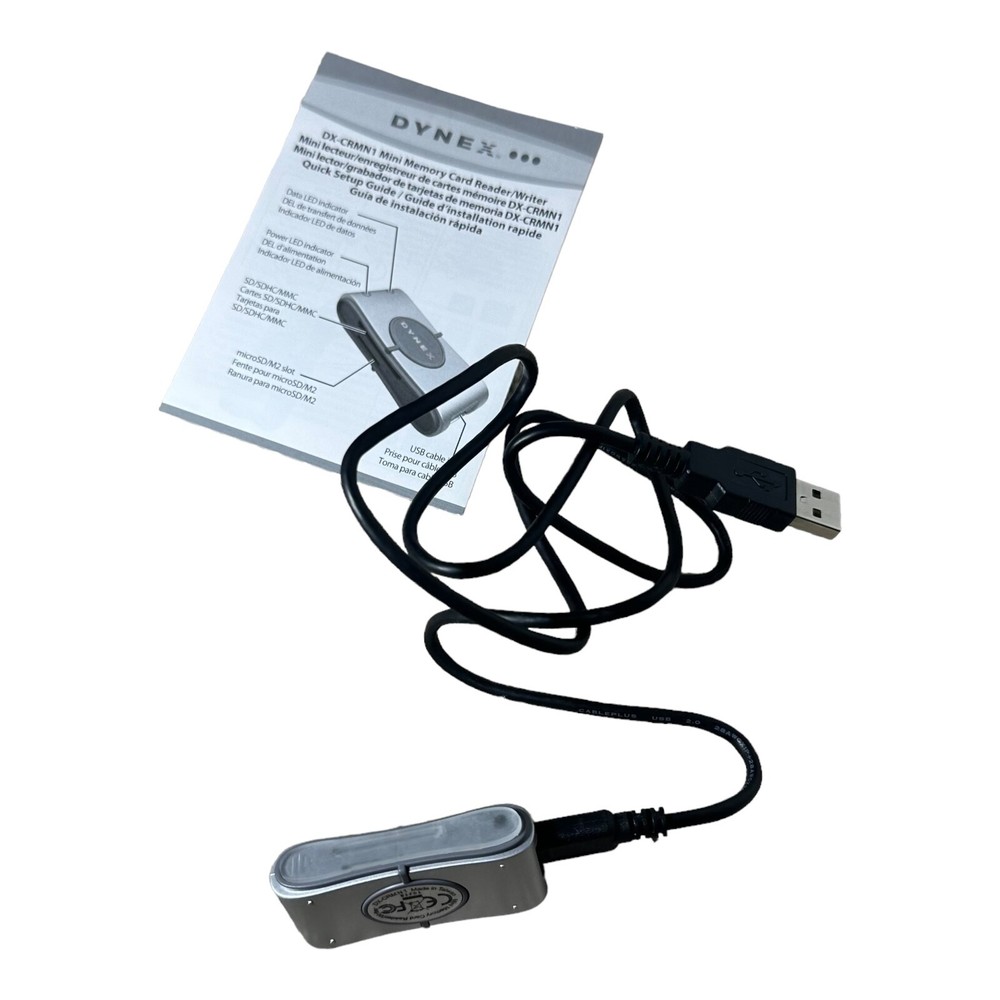 Dynex DX-CRMN1 Mini Memory Card Reader/Writer TESTED