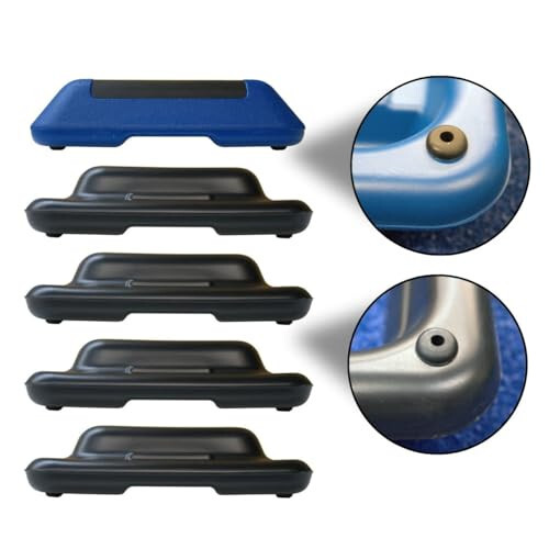 16"x16" Adjustable Aerobic Stepper with Stackable Step Risers | 4"-6''-8''-10''-