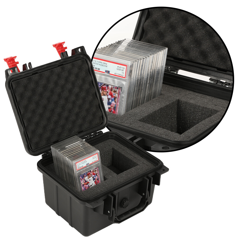 50 Graded Card Storage Case Box Waterproof Protector Deep For Sport Trading Card