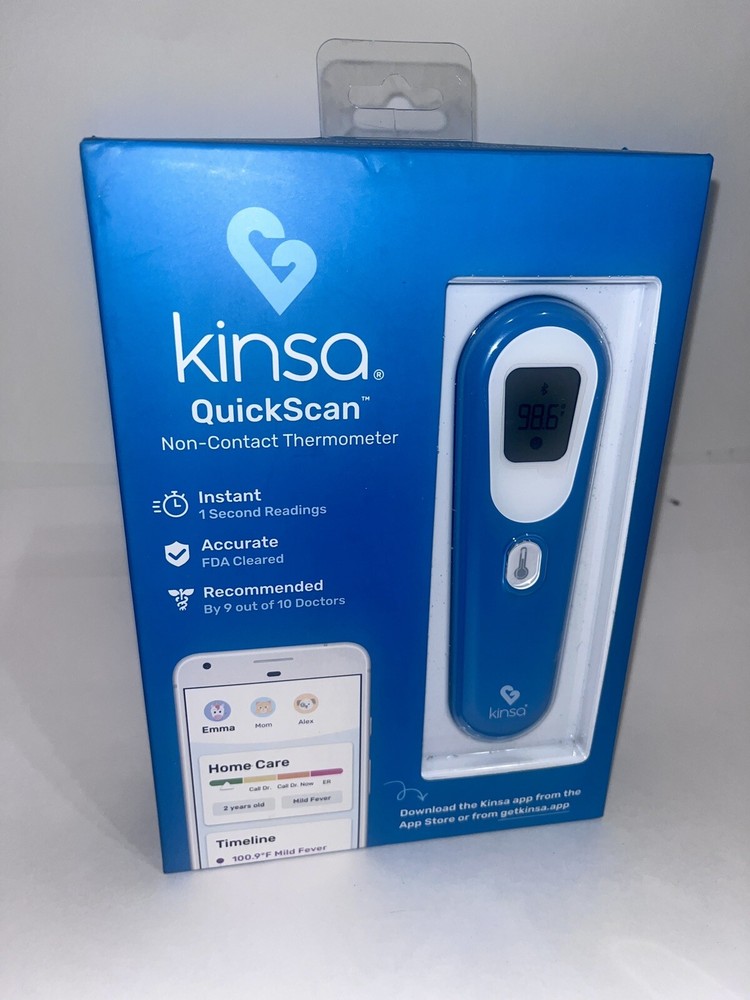 Kinsa Quick Scan Non-Contact Smart Thermometer Smartphone App NEW