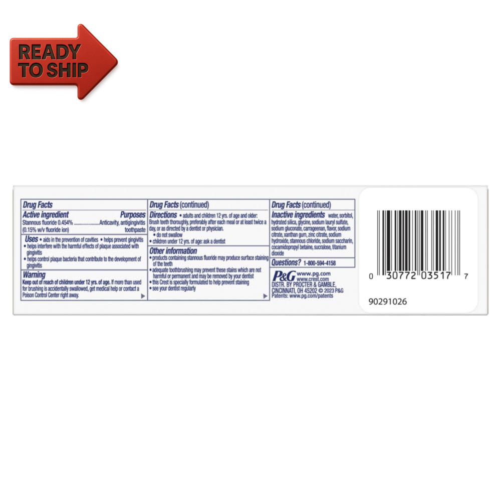Crest 3D White Brilliance Pro Enamel Protect 3Oz 3 Pack