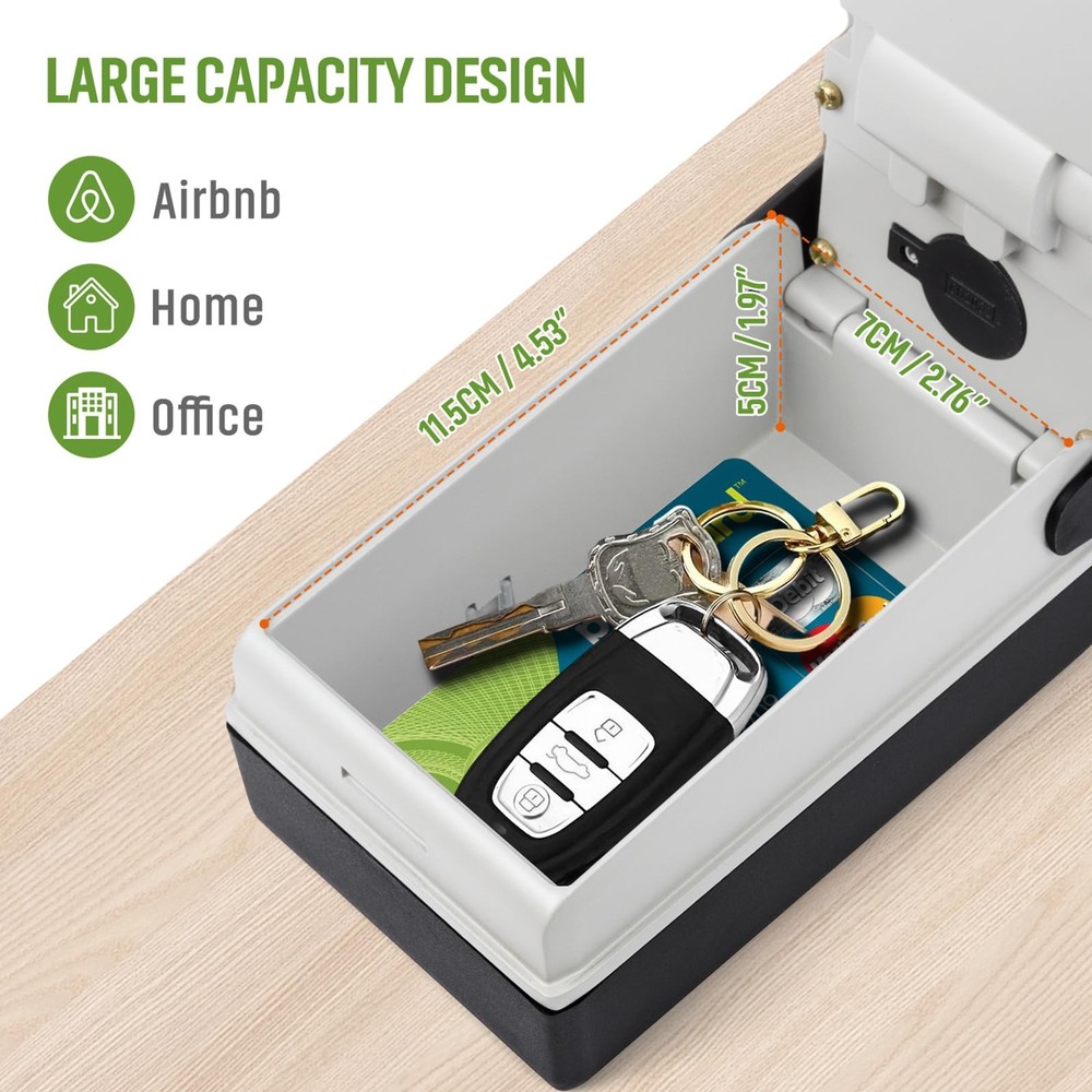 Key Lock Box for Outside with Light Up Dials - Sturdy Waterproof Combination ...