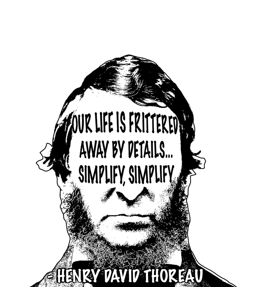 Henry David Thoreau Quote Stickers