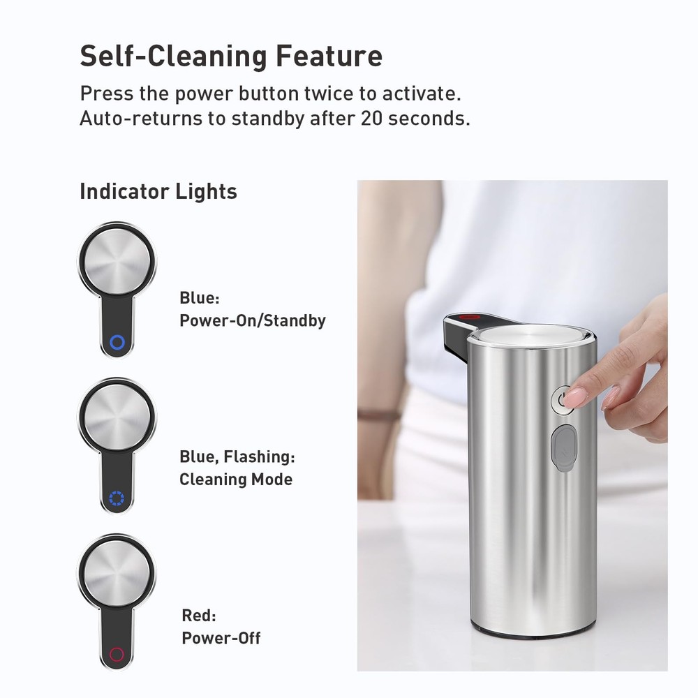 Automatic Foaming Soap Dispenser, Touchless Foam Hand Soap Dispenser for Bath...