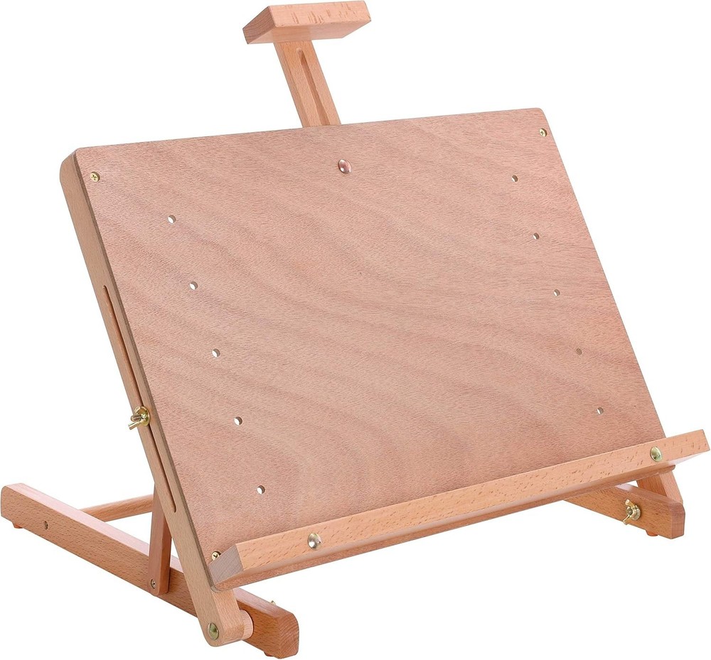Cancun Solid Beechwood Tabletop Easel - Adjustable & Portable Art Studio