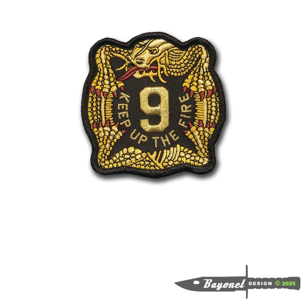 9th Infantry Regiment 3" Embroidered Patch Manchu - Hook & Loop Backing - KUTF