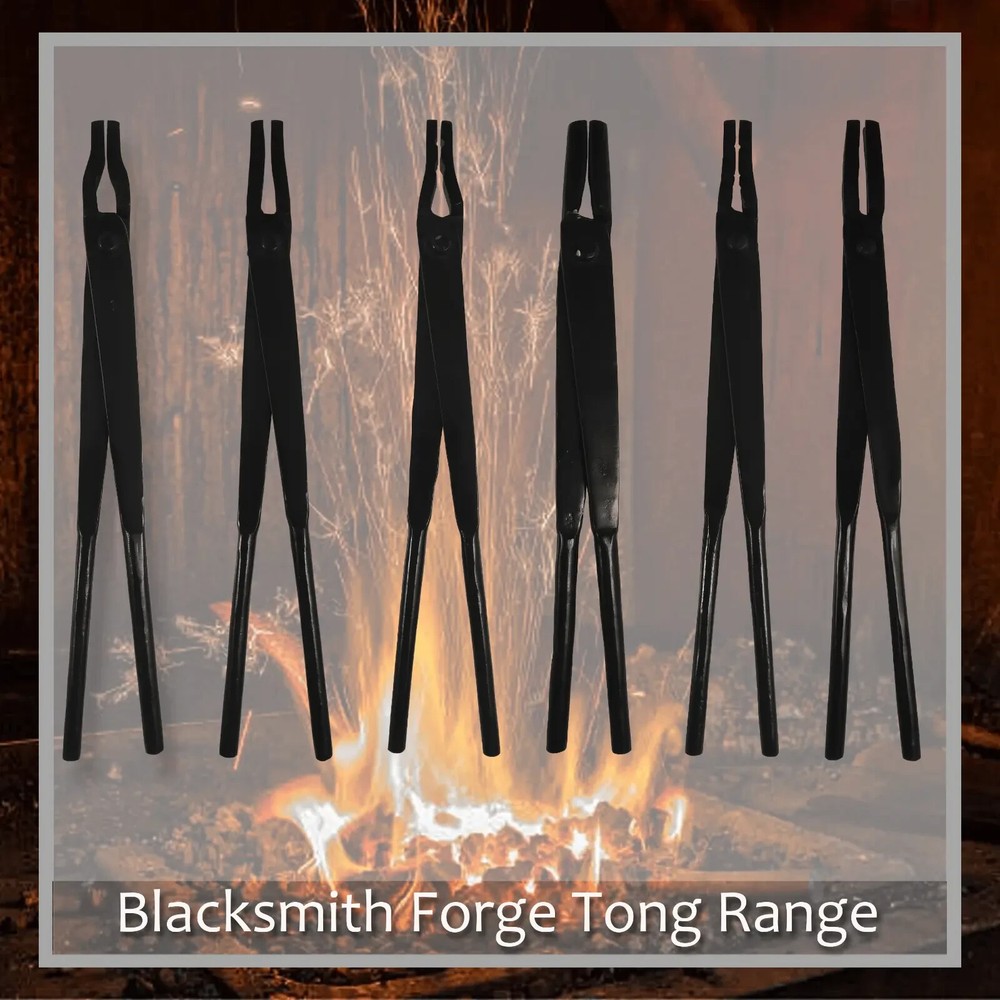 16" Round Jaw Blacksmith Tong For Forging & Knife Making