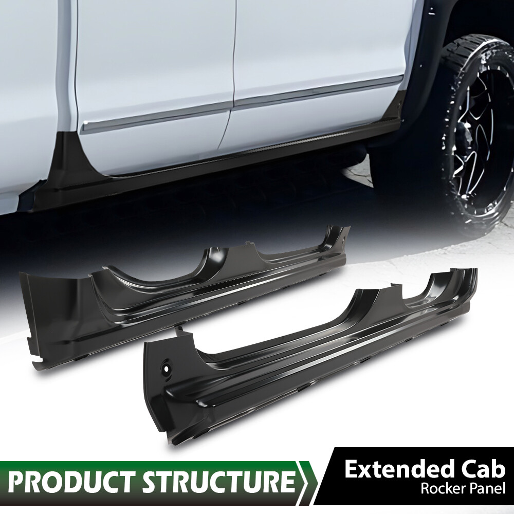 Fit For 14-18 Chevry Silverado GMC Sierra Extended Cab Rocker Panel Left+Right