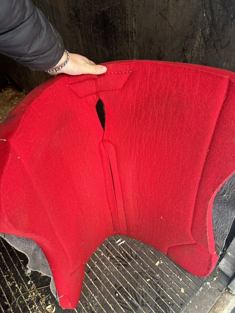 Best Ever Saddle Pad 30” X 30” Red With Bling