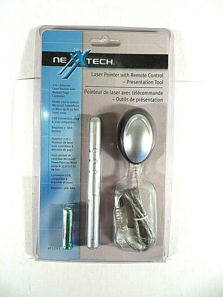 Laser Pointer Remote Control Tool Nexxtech Business Office Presentaion New