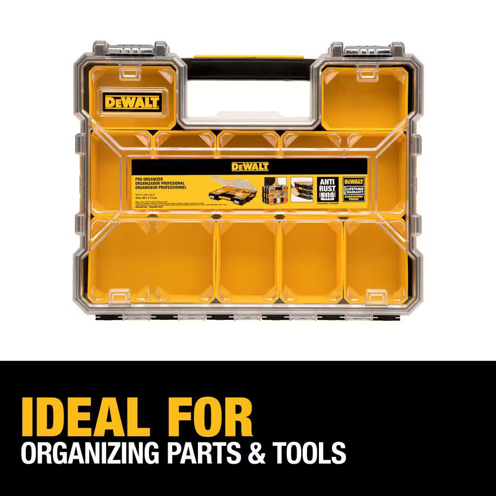 10-Compartment Shallow Pro Small Parts Organizer