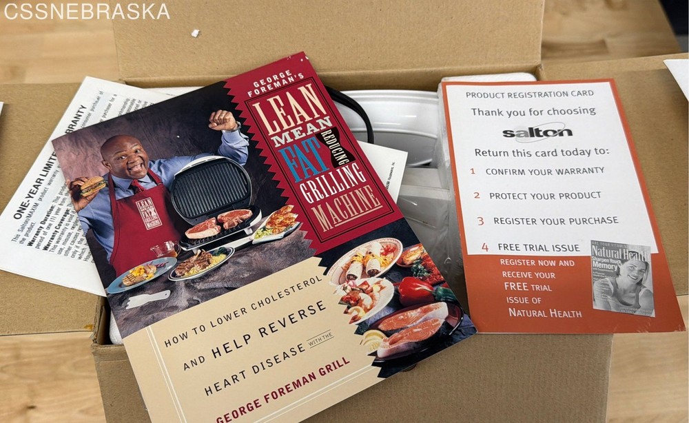 1995 George Foreman Lean Mean Grilling Machine White