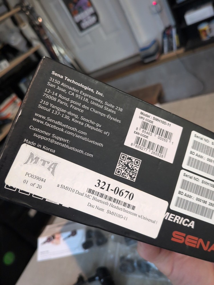 Sena SMH10D-11 Dual Motorcycle Bluetooth Headset Intercom READ DESCRIPTION!
