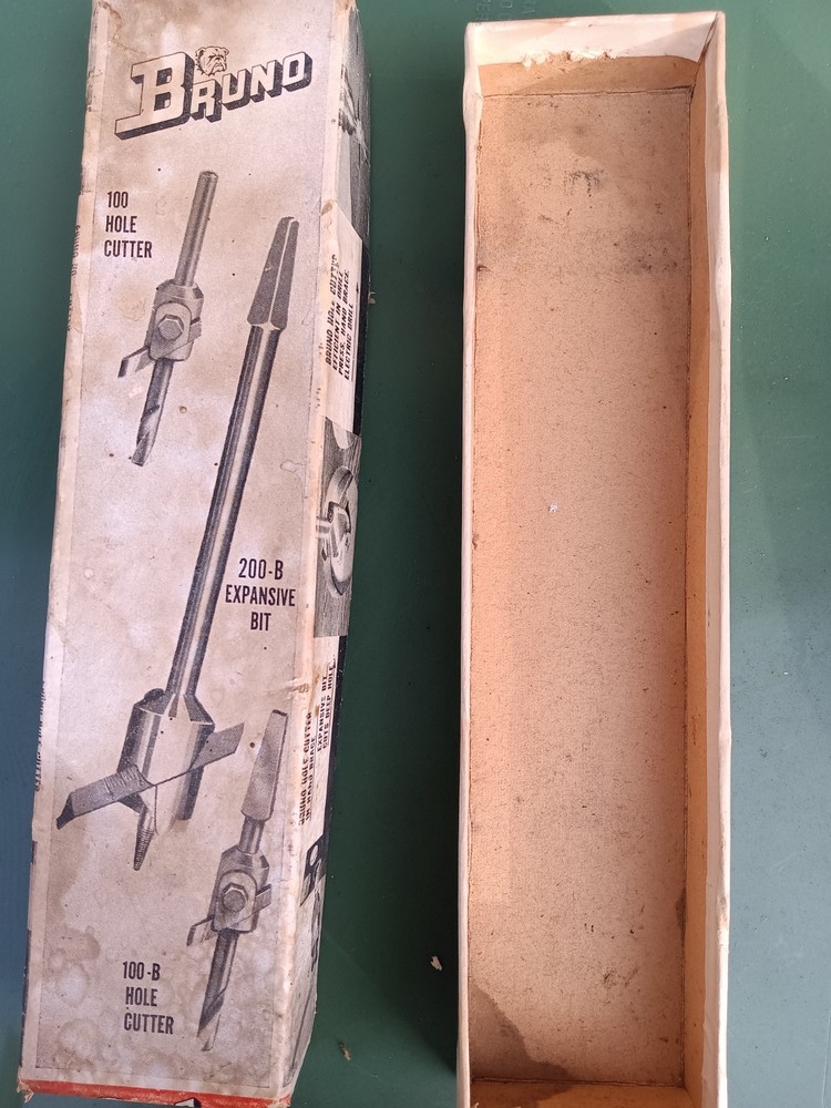 Bruno Expansive Bit Model 200-B Original Box & Instructions Collectible Tool