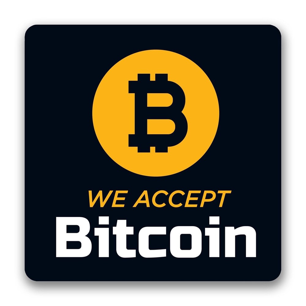 Large Bit Accepted Here Window Sticker Decal